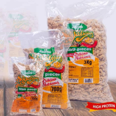 image of packed soya pieces